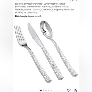 Hammered Disposable Silverware (almost complete box)